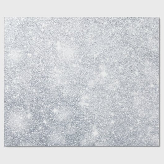 Papier Cadeau Cool Silver Sparkly Modèle Best Elegant Moderne (Plat)