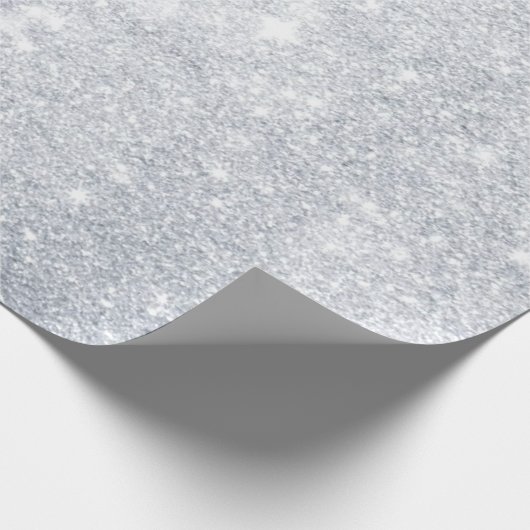 Papier Cadeau Cool Silver Sparkly Modèle Best Elegant Moderne (Coin)