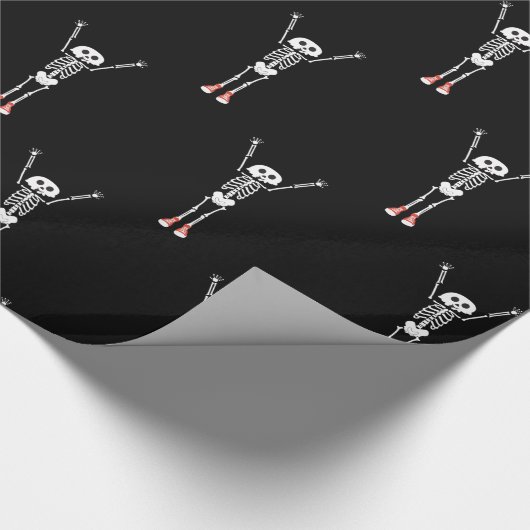 Papier Cadeau Cool Skeleton Halloween Design (Coin)