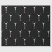 Papier Cadeau Cool Skeleton Halloween Design (Plat)