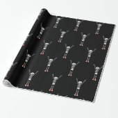 Papier Cadeau Cool Skeleton Halloween Design (Déroulé)