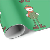 Papier Cadeau Cool Snowman (Coin rond)
