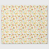 Papier Cadeau cool spaghetti parti carrelé motif (Plat)