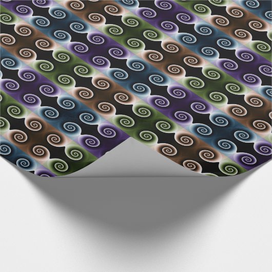 Papier Cadeau COOL spirale colorée Motif Abstrait (Coin)