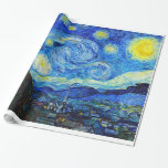 Papier Cadeau Cool Starry Night Vincent Van Gogh peinture ART<br><div class="desc">cool,  étoile,  nuit,  vincent,  van,  gogh,  peinture,  vieux,  maître,  chef-d'oeuvre,  fine,  restaurée,  impressionnisme,  douleur,  vibrante,  saturée,  couleur,  belle,  belle,  belle,  qualité,  haute résolution,  paysage,  paysage,  poste,  décoration,  étoile</div>