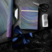 Papier Cadeau Cool Strata | Belle Agate bleu violet et or