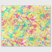 Papier Cadeau Cool tendance aquarelle éclaboussures art abstrait (Plat)