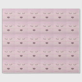 Papier Cadeau Cool tendance bois rose (Plat)