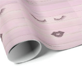 Papier Cadeau Cool tendance bois rose (Coin rond)
