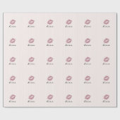 Papier Cadeau Cool tendance rose baiser (Plat)