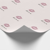 Papier Cadeau Cool tendance rose baiser (Coin)