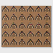 Papier Cadeau Cool Turquie Thanksgiving fun brown motif (Plat)
