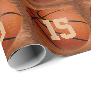 Papier Cadeau Cool Votre JERSEY NUMBRE Basketball Wrapping Papie