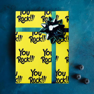 Papier Cadeau Cool Vous Noir Et Jaune Moderne Type Motif