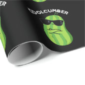 Papier Cadeau Coolcumber Funny Veggie Cucumber Pun Dark BG (Coin rond)