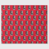 Papier Cadeau Coonhound & Drapeau Américain (Plat)