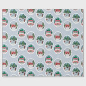 Papier Cadeau Coonhounds de déplacement sur le bleu (Plat)