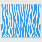 Papier Cadeau Copie bleu-clair de zèbre (Plat)