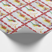 Papier Cadeau Copie d'aquarelle de colibri de Noël (Coin)