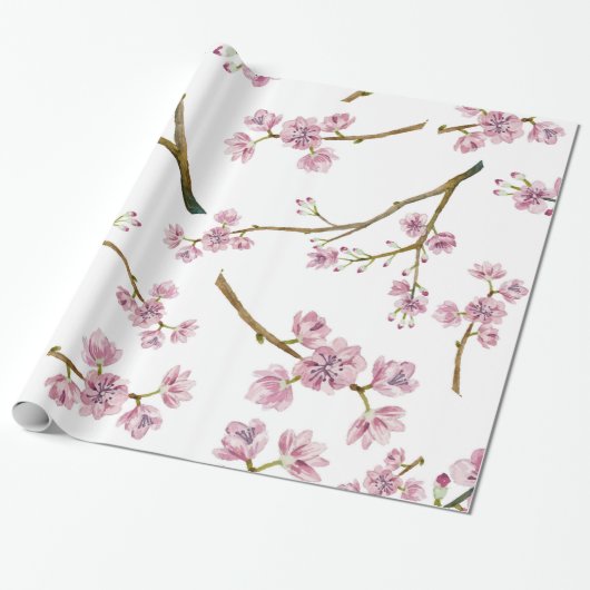 Papier Cadeau Copie de fleurs de cerisier de Sakura (Déroulé)
