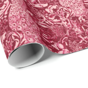 Papier Cadeau Copie de paon de Nouveau d'art, vin de Bourgogne