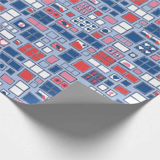 Papier Cadeau Copie de timbre-poste (Coin)