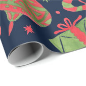 Papier Cadeau Copie de vacances de décembre (Coin rond)