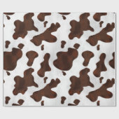 Papier Cadeau Copie de vache repérée par cuir occidental à Faux (Plat)