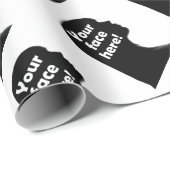 Papier Cadeau copie de votre visage ici (Coin rond)