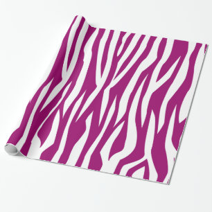 Papier Cadeau Copie magenta de zèbre