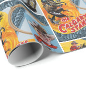 Papier Cadeau Copie occidentale de collage de cowboy de rodéo (Coin rond)