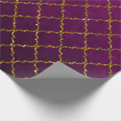 Papier Cadeau Copie rose chic moderne de parties scintillantes (Coin)