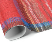 Papier Cadeau Copie rouge de flanelle (Coin rond)
