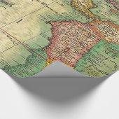 Papier Cadeau Copie vintage de carte (Coin)