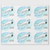 Papier Cadeau Copilote avec avion (Plat)