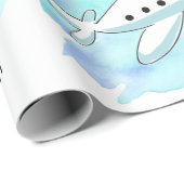 Papier Cadeau Copilote avec avion (Coin rond)