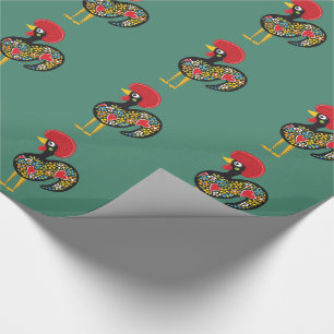 Papier Cadeau Coq célèbre de Barcelos Portugal Nr. 07