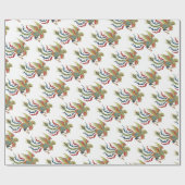 Papier Cadeau Coq chinois (Plat)