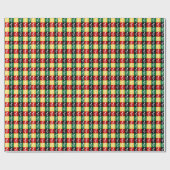 Papier Cadeau Coq portugais de Barcelos coloré motif (Plat)
