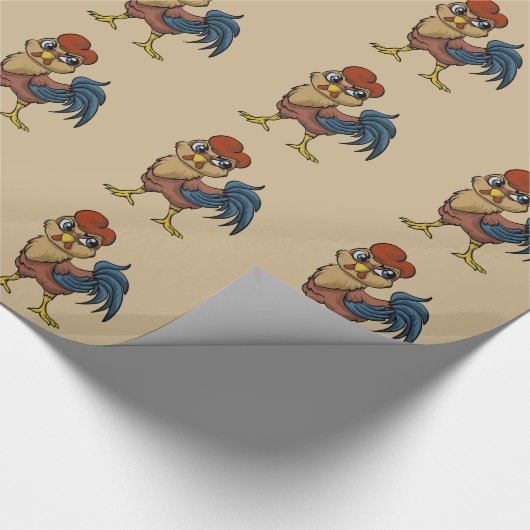 Papier Cadeau Coq résilient ! (Coin)