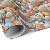 Papier Cadeau Coques de mer (Coin rond)