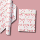 Papier Cadeau Coquette arcs rayés rose et rouge