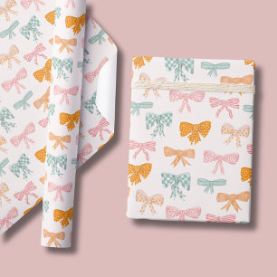 Papier Cadeau Coquette arcs rose pastel