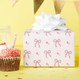 Papier Cadeau Coquette au ruban rose Bow mignonne Feminine Aesth