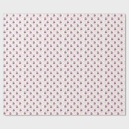 Papier Cadeau Coquette Bow & Cherry Valentine's Day (Plat)