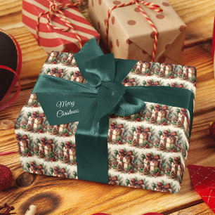 Papier Cadeau Coquette Festive Paid Bow Élégance Noël