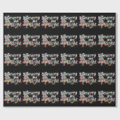 Papier Cadeau Coquette Parties scintillant Noël Arbre Joyeux et  (Plat)