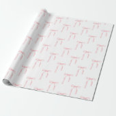 Papier Cadeau Coquette Rose Bow (Déroulé)