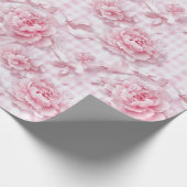 Papier Cadeau Coquette Rose Floral (Coin)