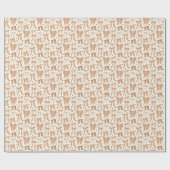 Papier Cadeau Coquette Terracotta Bows & Coeurs (Plat)